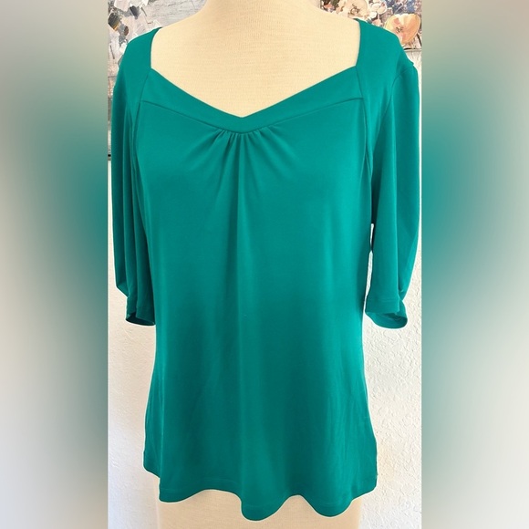 East 5th Tops - East 5th Elegant Green Women's Blouse